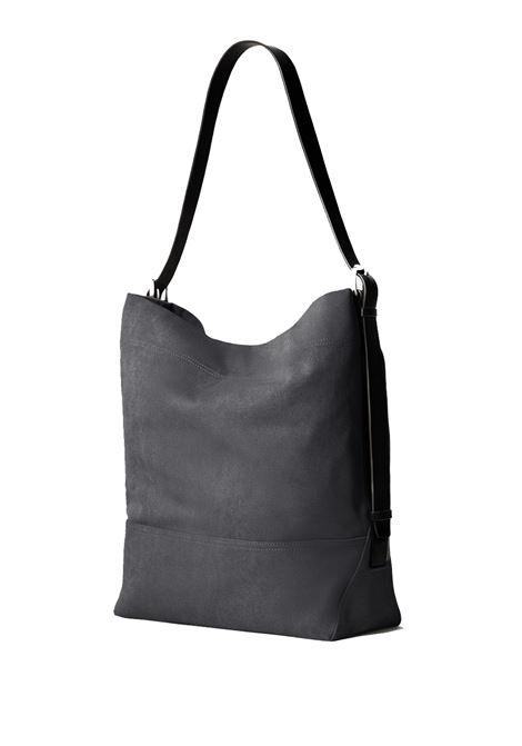 unisex belted tote bag in ash black LEMAIRE | BG0153 LF1400BK983
